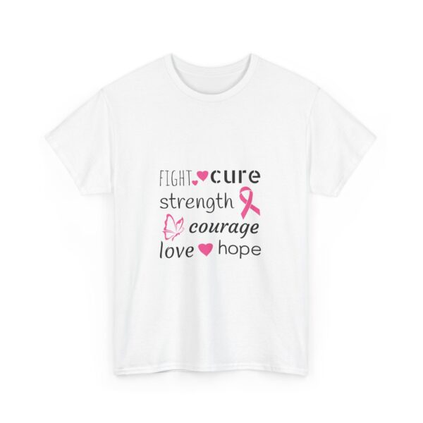 Breast Cancer Unisex Heavy Cotton Tee - Image 3