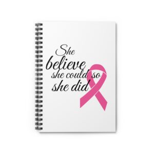 Breast Cancer Diary Spiral Notebook - Ruled Line
