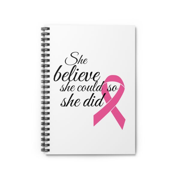 Breast Cancer Diary Spiral Notebook - Ruled Line